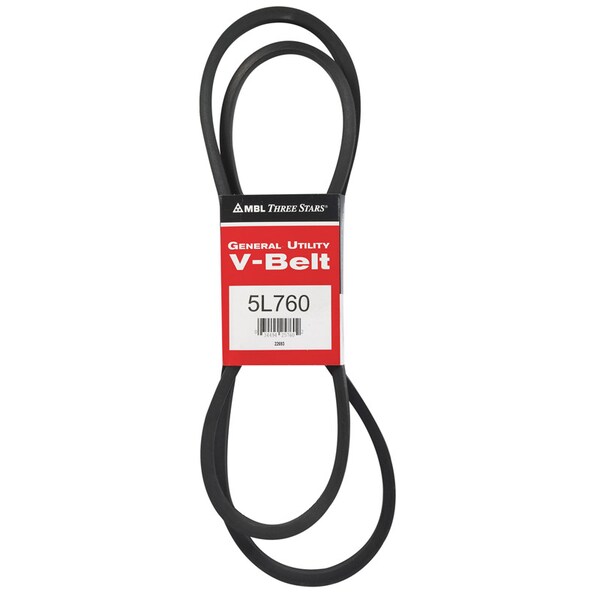 Mitsuboshi FHP General Utility V-Belt 0.63 in. W X 76 in. L For Fractional Horsepower Motors